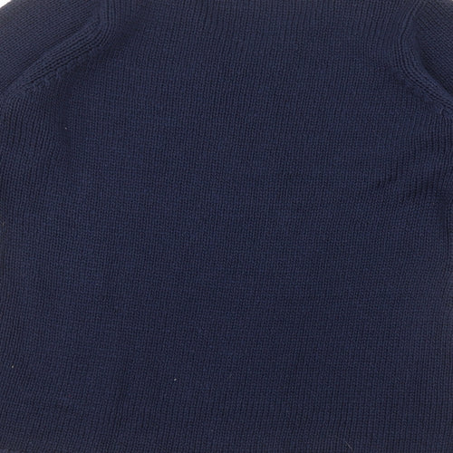 Together Womens Blue Round Neck  Acrylic Pullover Jumper Size 12