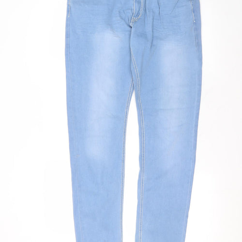 Preworn Womens Blue  Polyester Skinny Jeans Size XL L31 in Regular