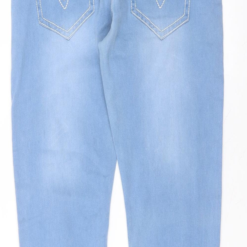 Preworn Womens Blue  Polyester Skinny Jeans Size XL L31 in Regular