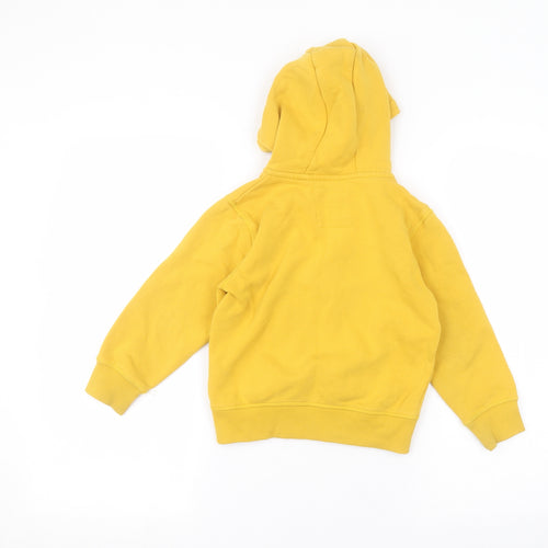 NEXT Girls Yellow  Cotton Full Zip Hoodie Size 3-4 Years
