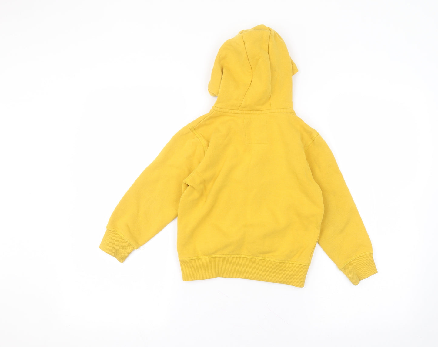 NEXT Girls Yellow  Cotton Full Zip Hoodie Size 3-4 Years