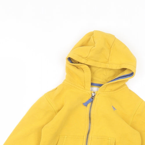 NEXT Girls Yellow  Cotton Full Zip Hoodie Size 3-4 Years