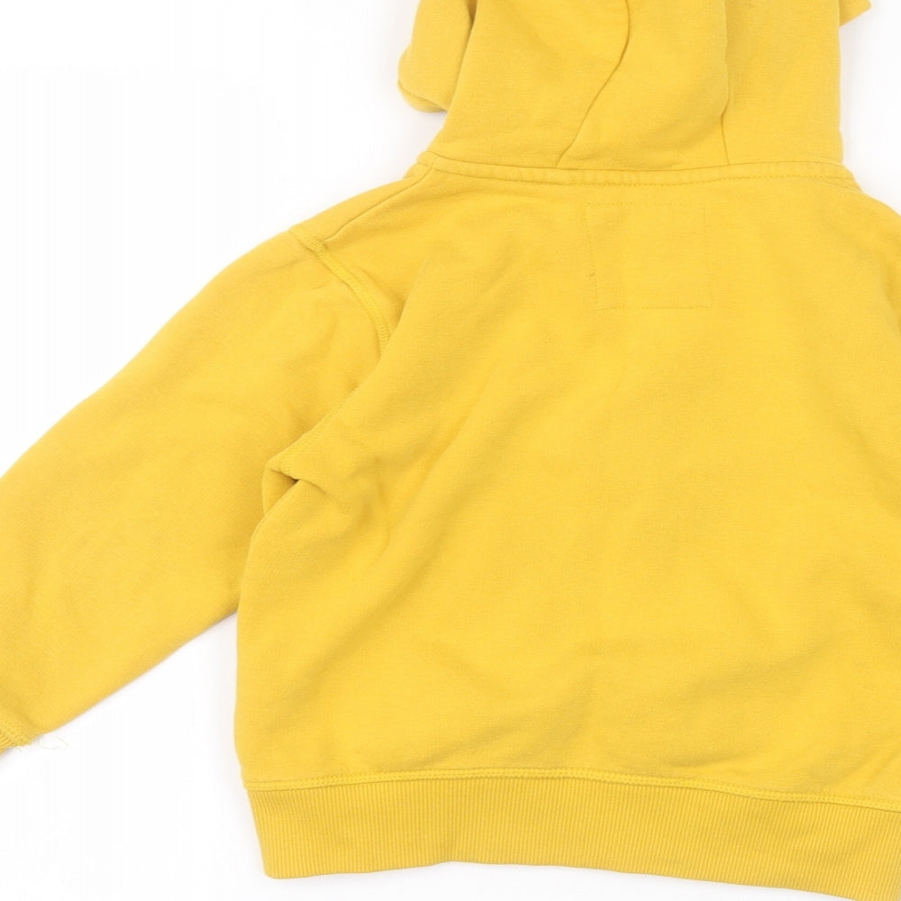 NEXT Girls Yellow  Cotton Full Zip Hoodie Size 3-4 Years