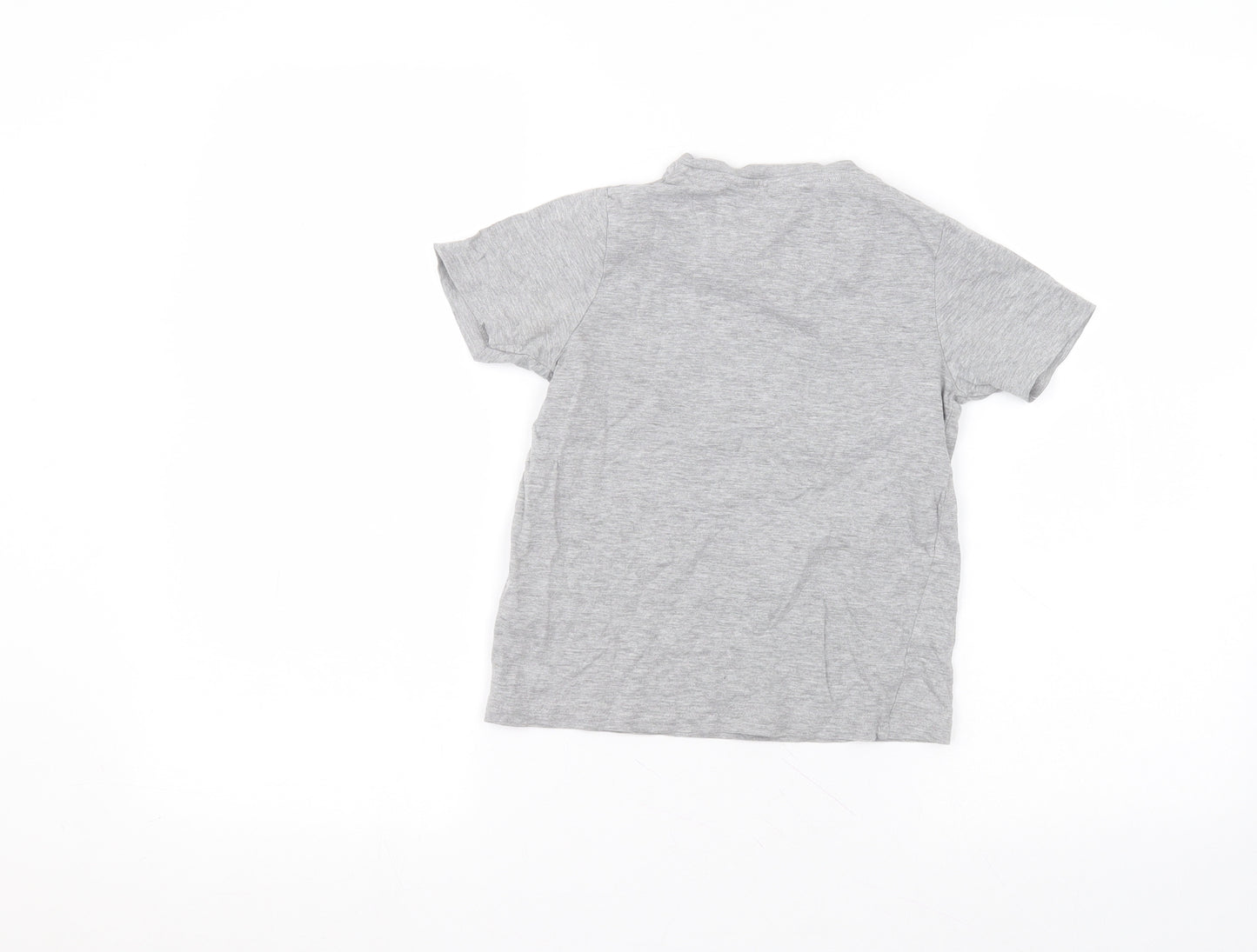 Marks and Spencer Boys Grey  Cotton Basic T-Shirt Size 4-5 Years Round Neck
