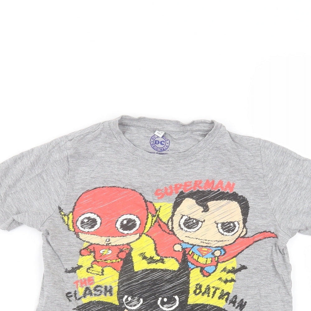 Marks and Spencer Boys Grey  Cotton Basic T-Shirt Size 4-5 Years Round Neck