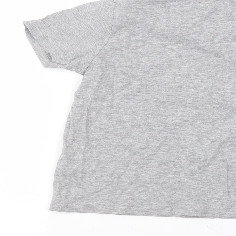 Marks and Spencer Boys Grey  Cotton Basic T-Shirt Size 4-5 Years Round Neck