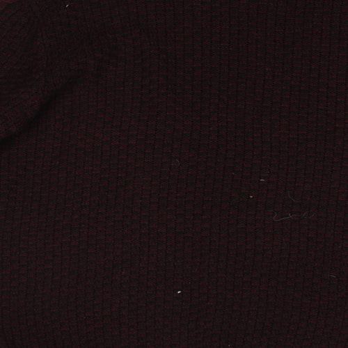 New lok Mens Red Round Neck  Acrylic Pullover Jumper Size M