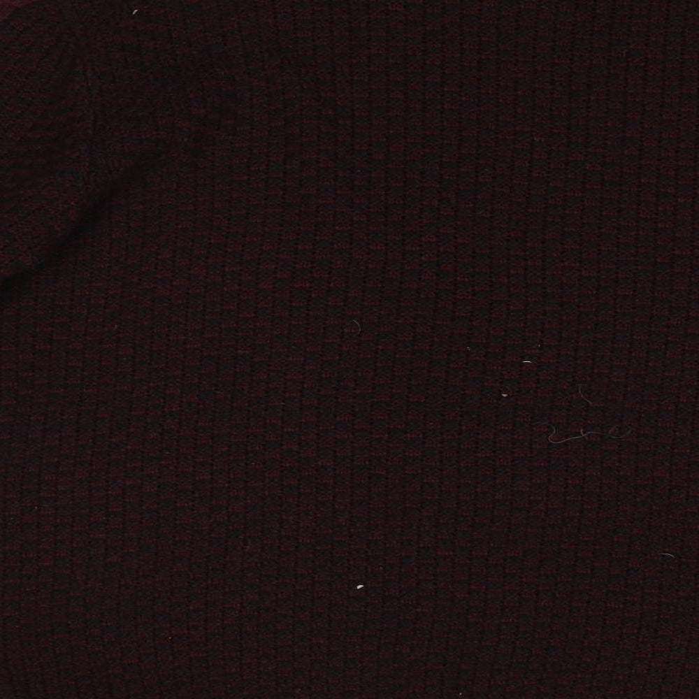 New lok Mens Red Round Neck  Acrylic Pullover Jumper Size M