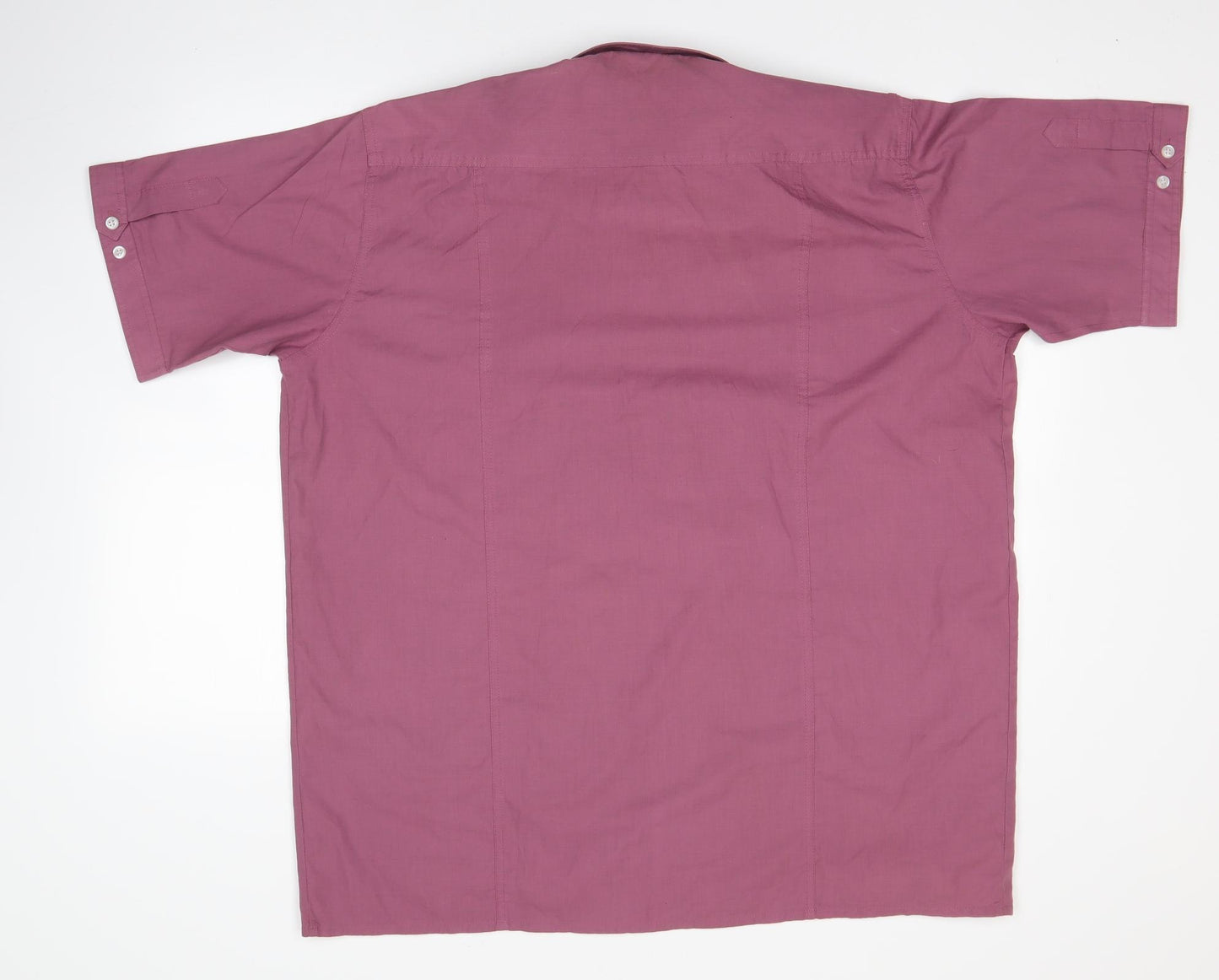 Premier man Mens Pink  Polyester  Dress Shirt Size 16.5 Collared