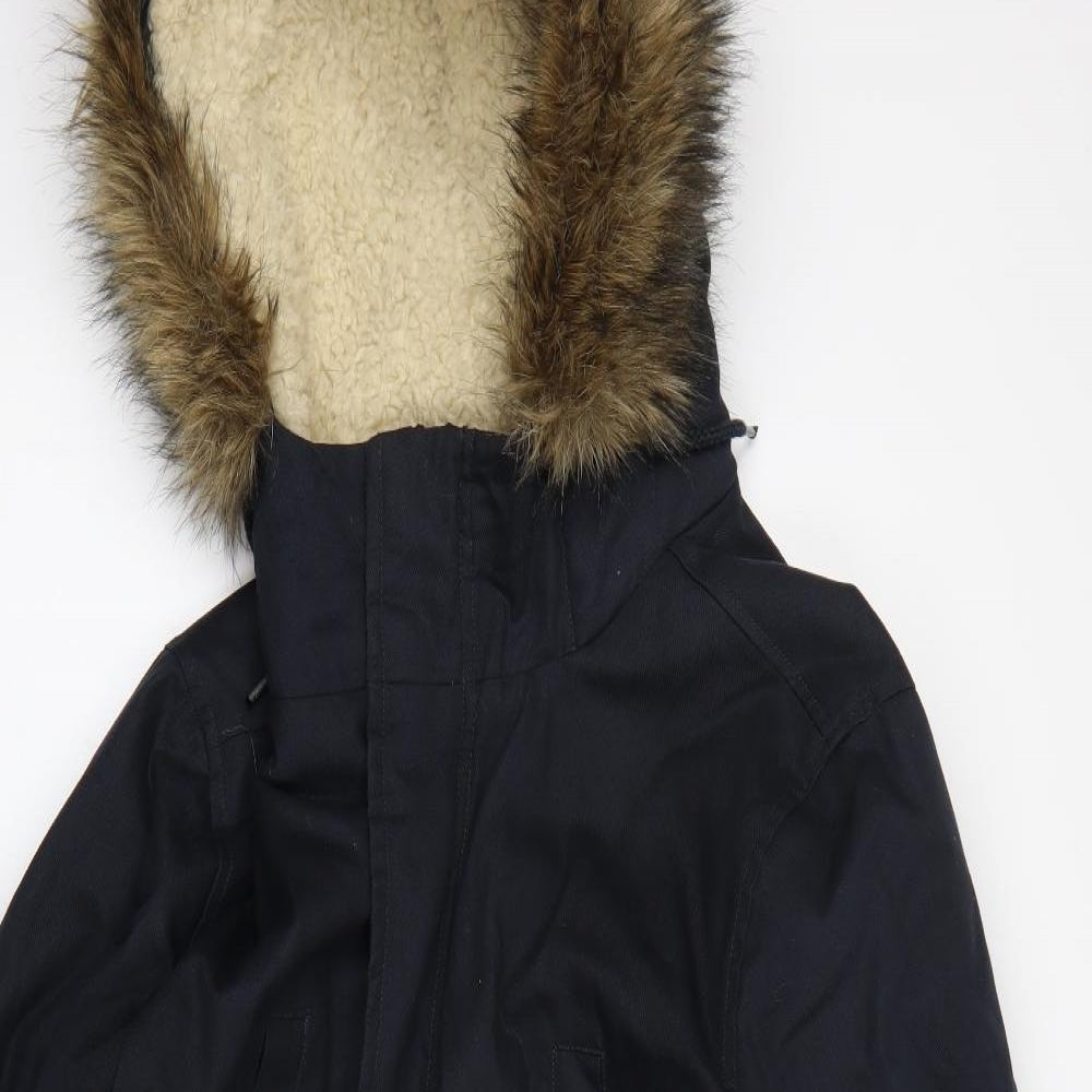 New Look Mens Blue   Overcoat Coat Size M