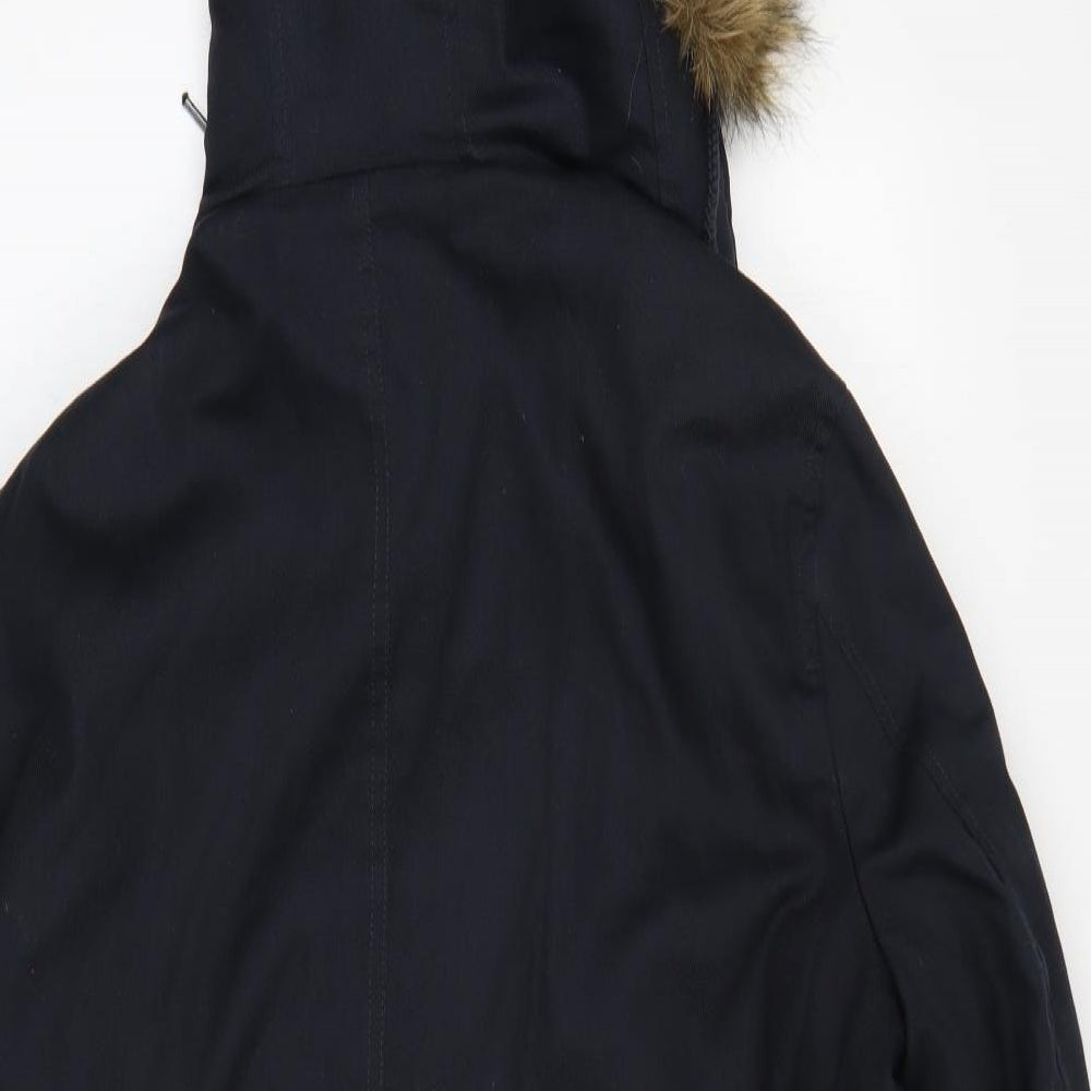 New Look Mens Blue   Overcoat Coat Size M