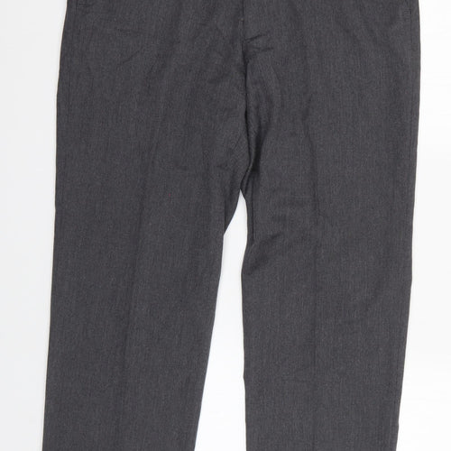 Matalan Mens Grey  Polyester Dress Pants Trousers Size 34 in L28 in Regular  - Short
