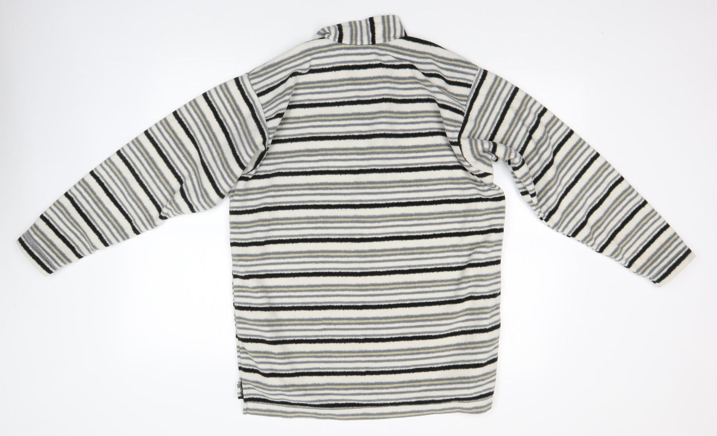 Jack Wolfskin Mens Multicoloured High Neck Striped Polyester Pullover Jumper Size M