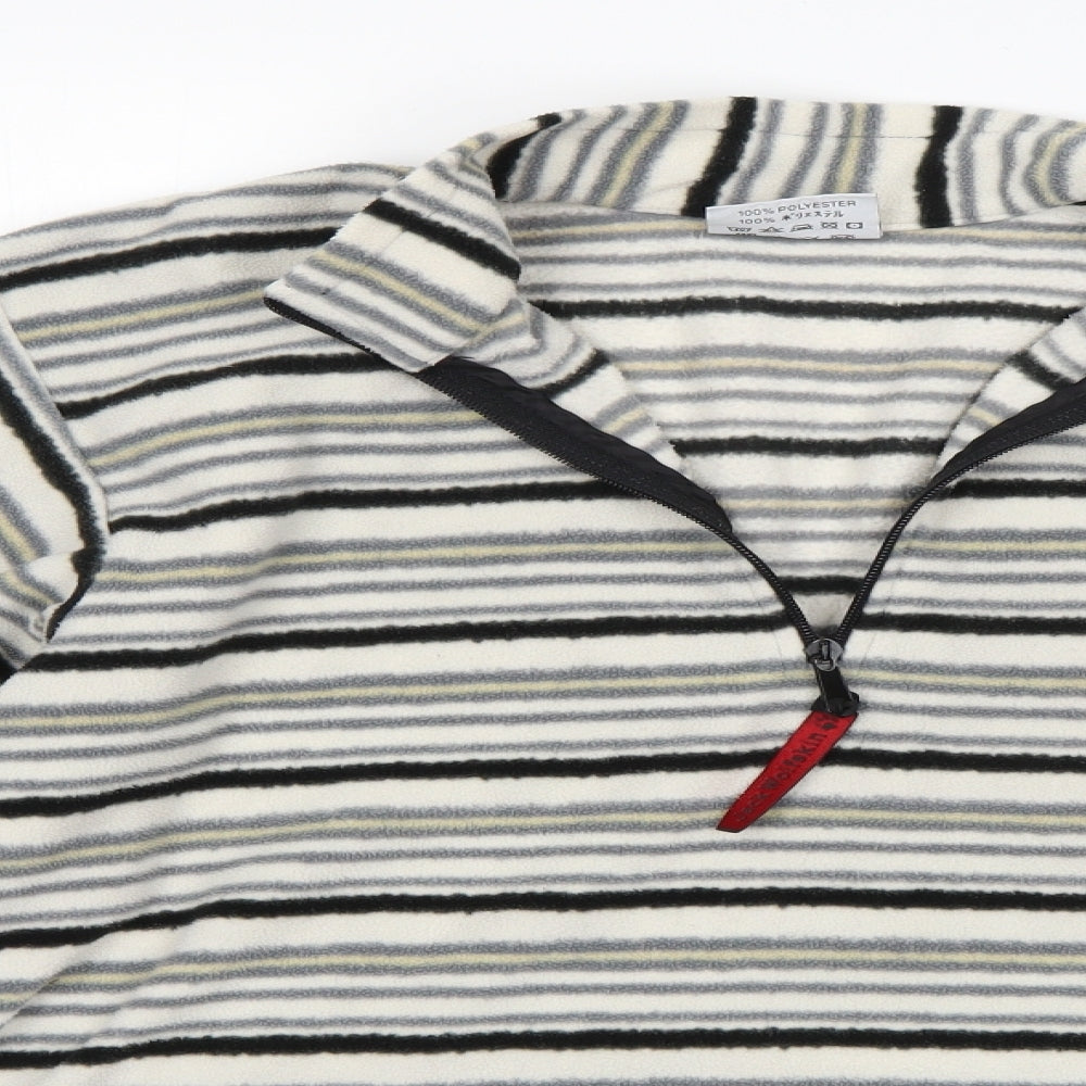 Jack Wolfskin Mens Multicoloured High Neck Striped Polyester Pullover Jumper Size M