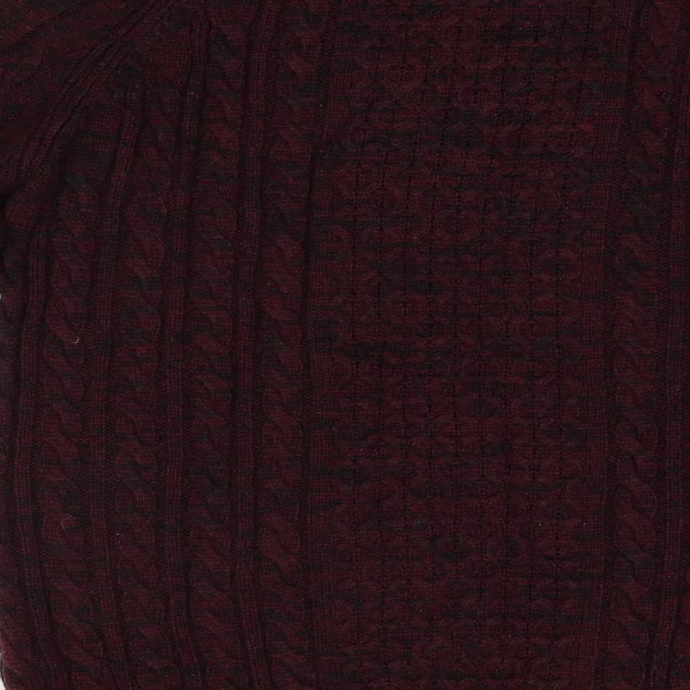 Matalan Mens Purple Round Neck  Acrylic Pullover Jumper Size M