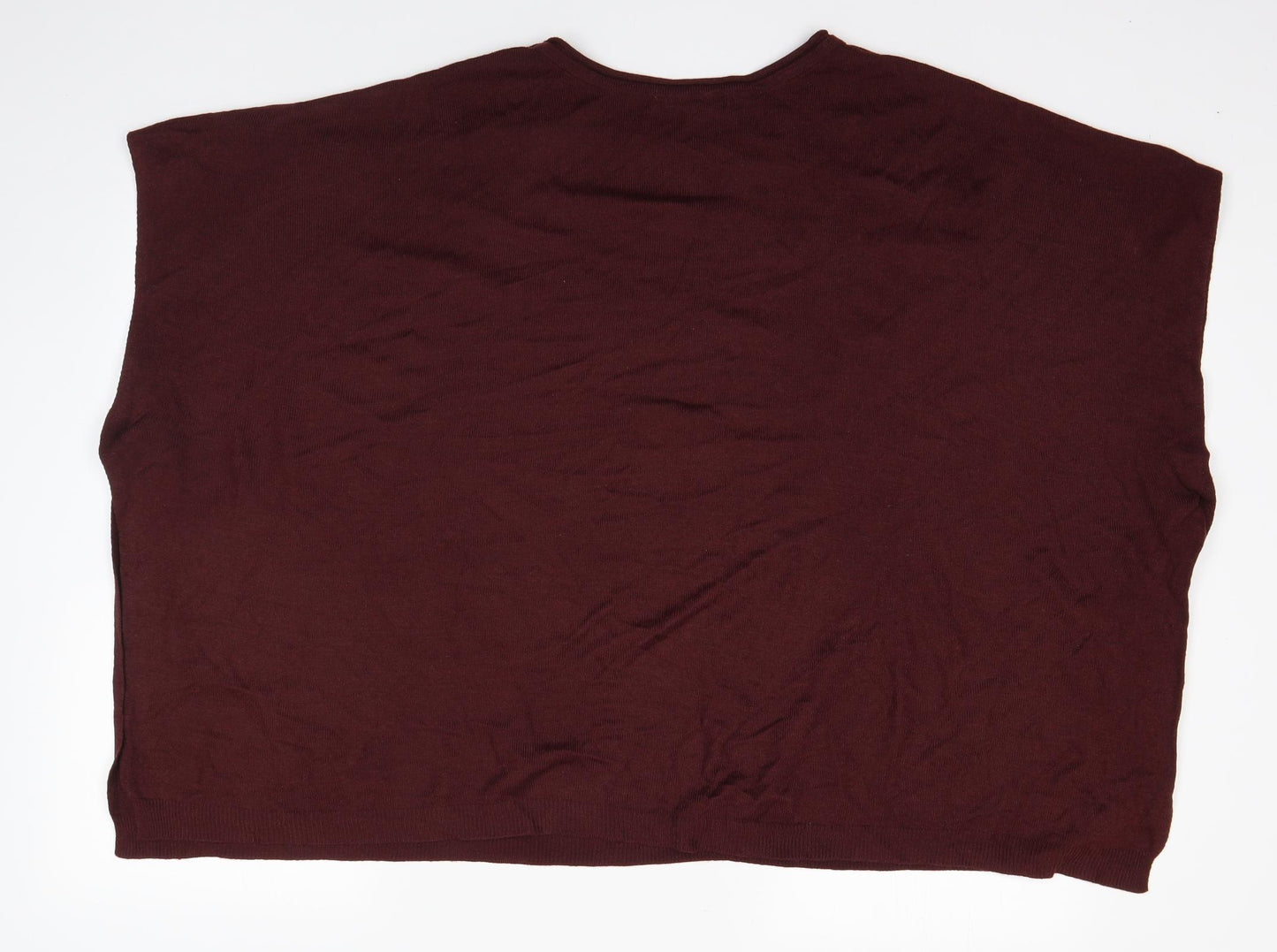 M&S Womens Purple Round Neck  Acrylic Pullover Jumper Size S