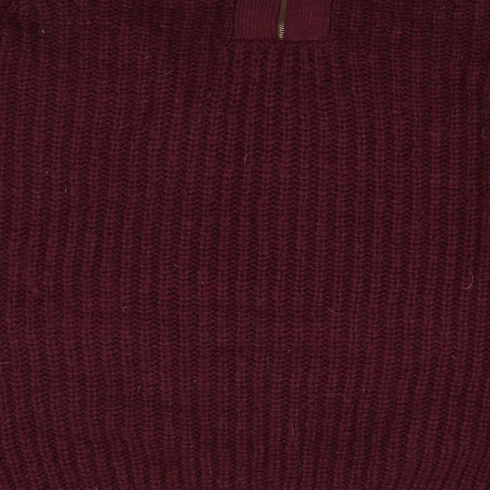 Store Twenty One Womens Red Round Neck  Acrylic Pullover Jumper Size XL