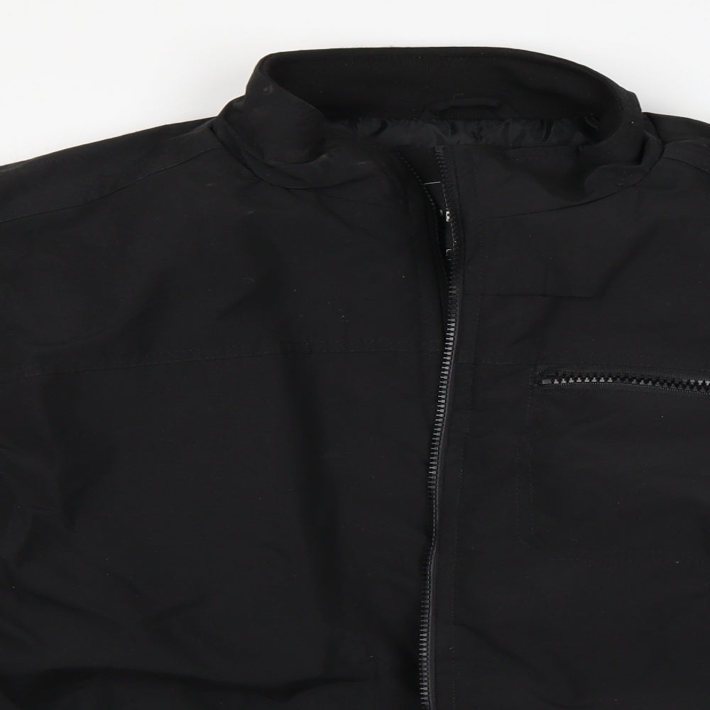 Peacocks Mens Black   Overcoat Coat Size L