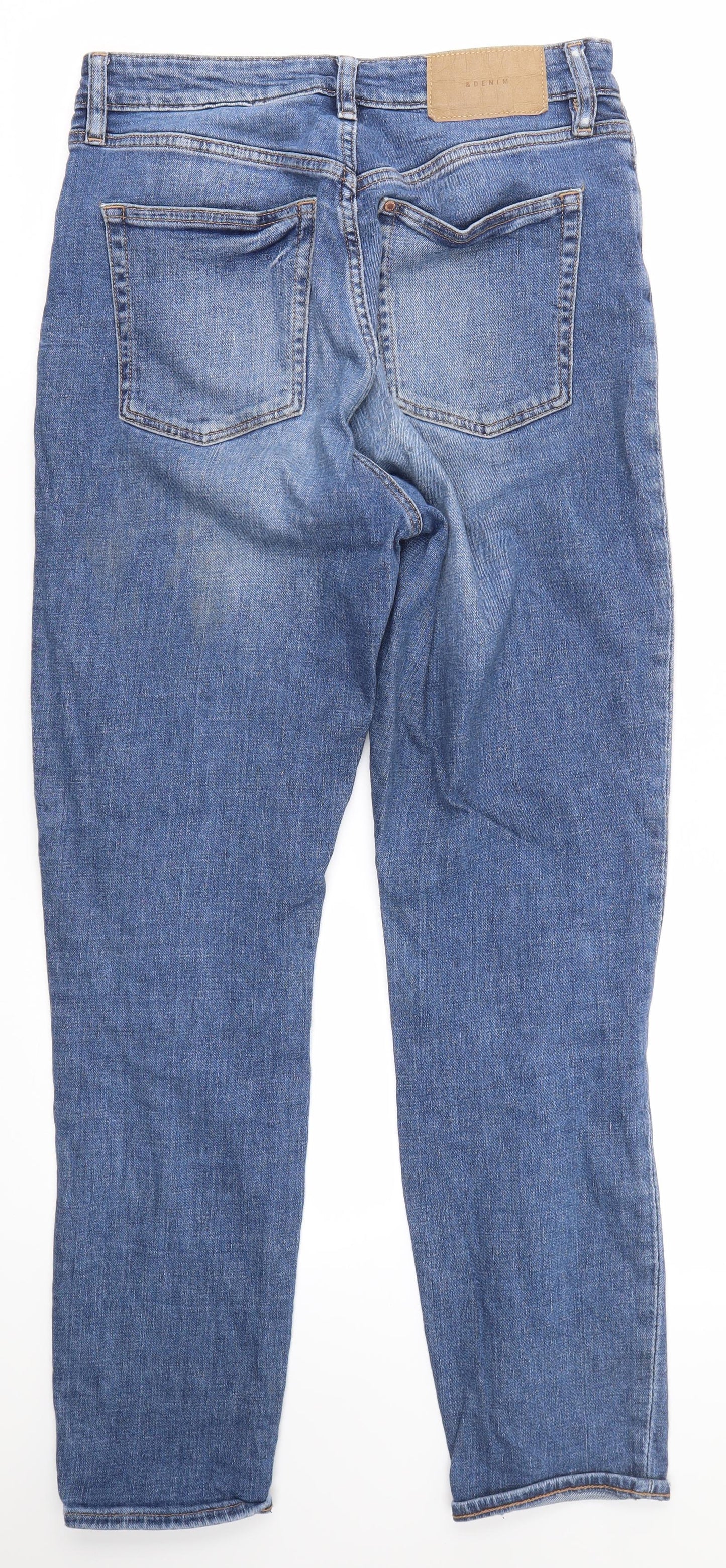 H&M Womens Blue  Cotton Skinny Jeans Size 10 L28 in Regular