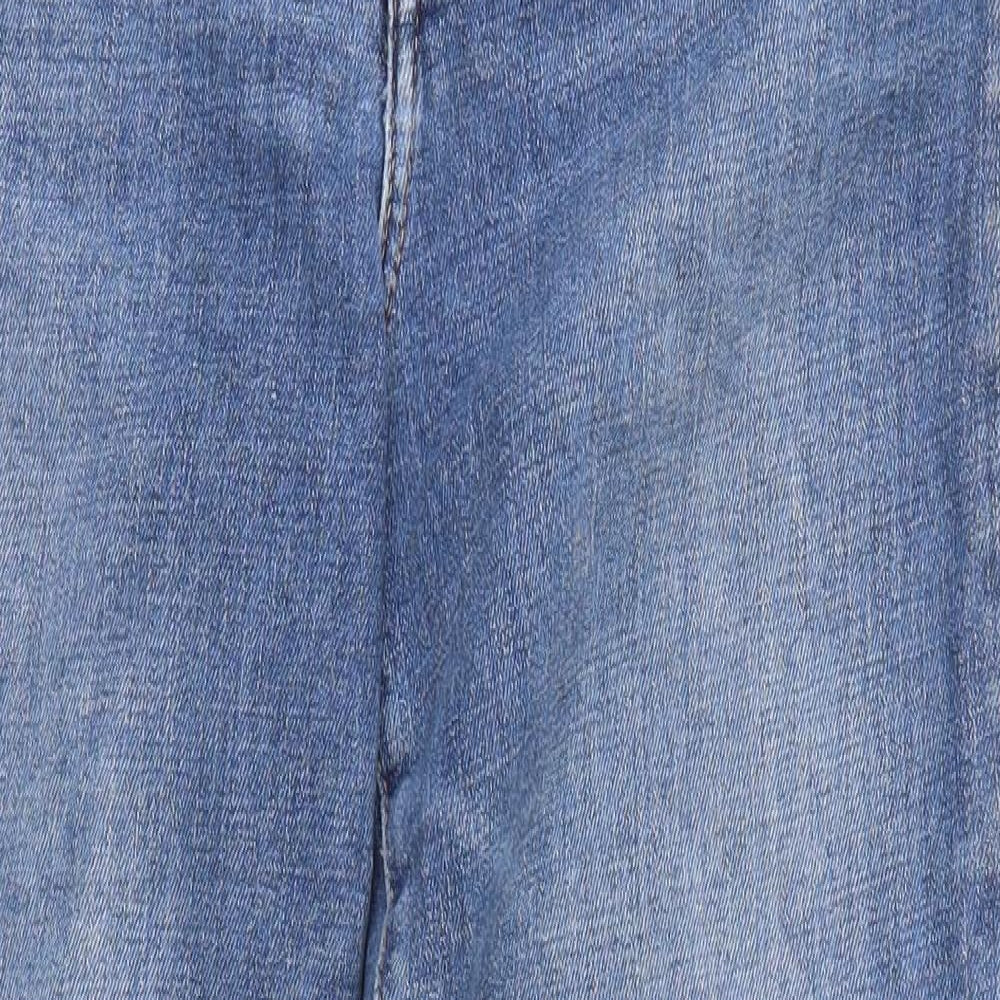 H&M Womens Blue  Cotton Skinny Jeans Size 10 L28 in Regular