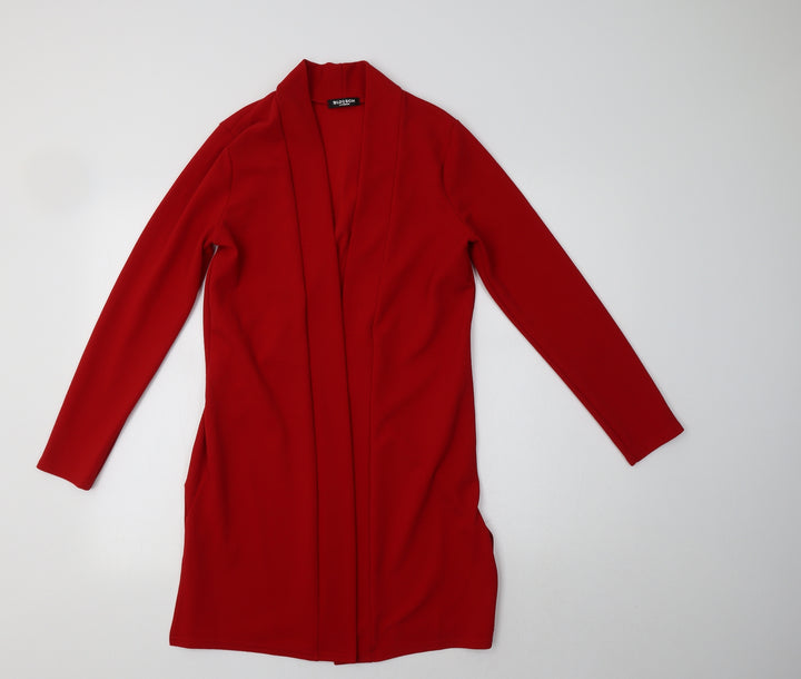 Blossom London Womens Red   Overcoat Blazer Size M