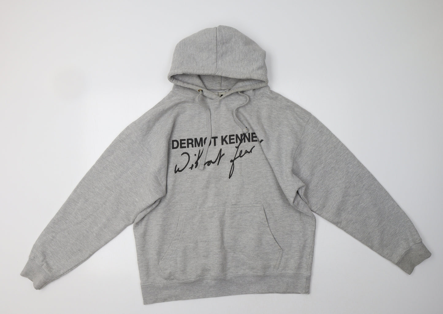 Club Womens Grey  Cotton Pullover Hoodie Size L