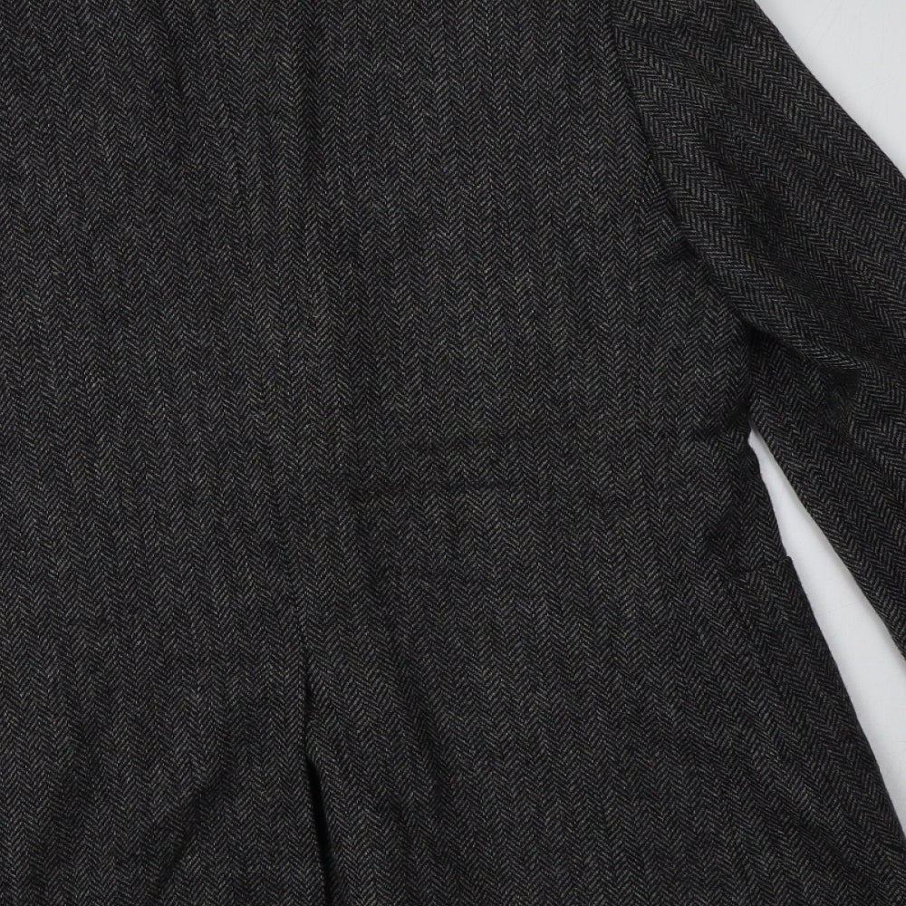 Crew Clothing Mens Grey Herringbone  Jacket Blazer Size 40