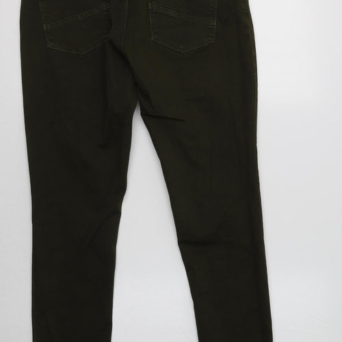 Dorothy Perkins Womens Green  Cotton Skinny Jeans Size 12 L30 in Regular