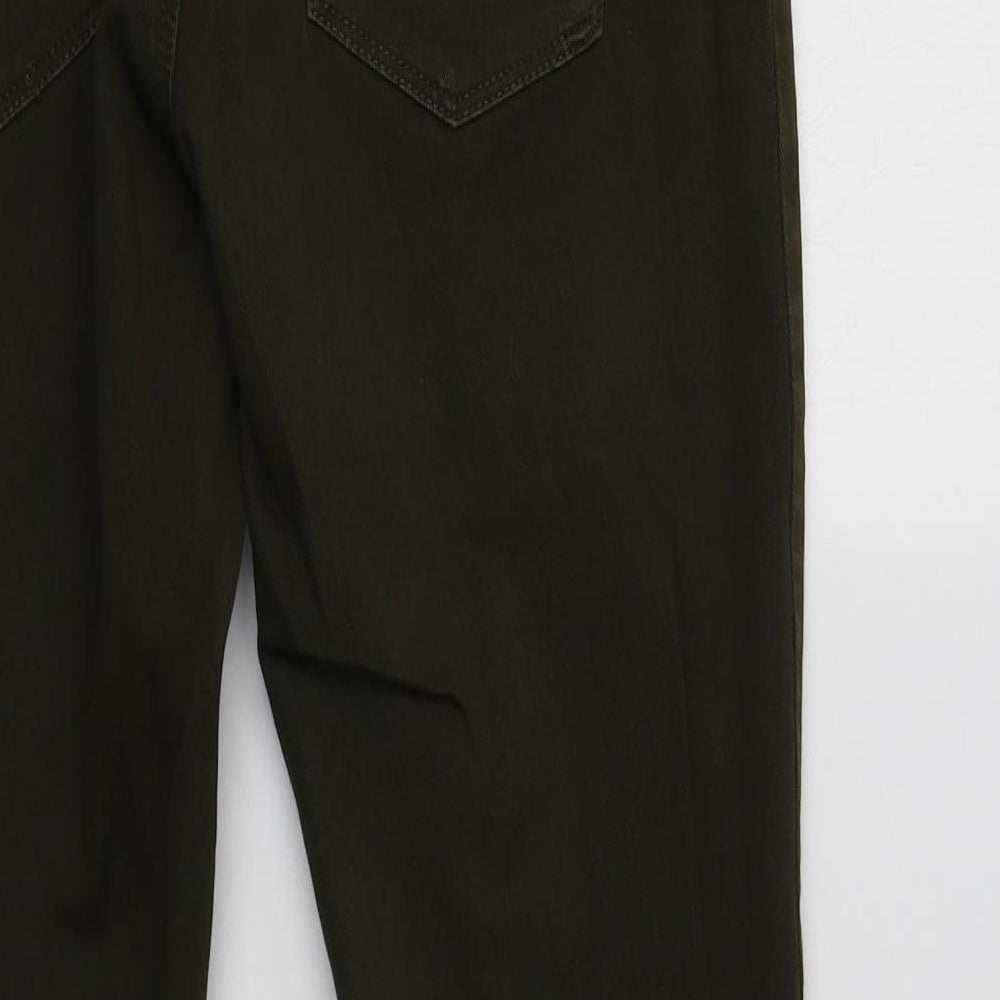 Dorothy Perkins Womens Green  Cotton Skinny Jeans Size 12 L30 in Regular