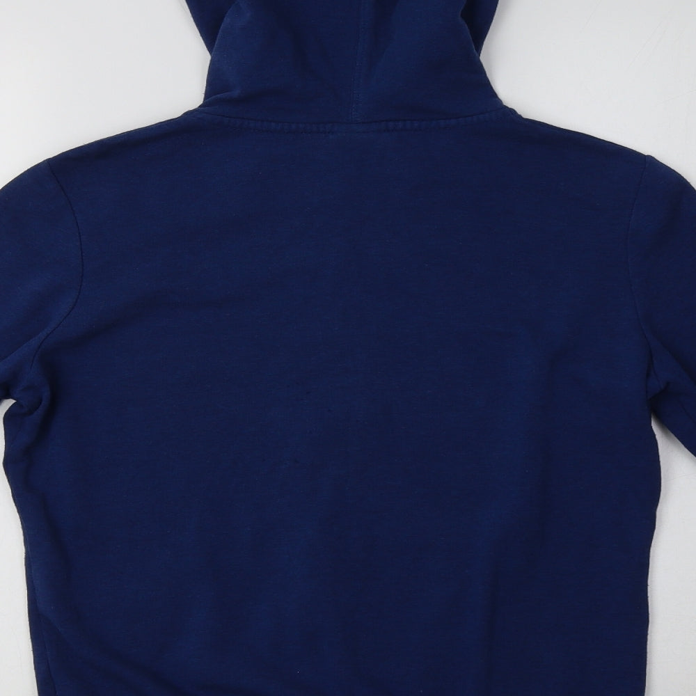 Nike Womens Blue  Cotton Full Zip Hoodie Size S