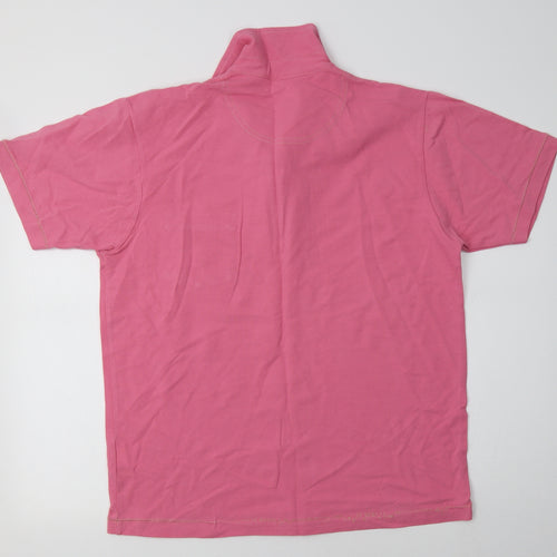 Authentic Clothing Company Mens Pink  Cotton  Polo Size L Collared