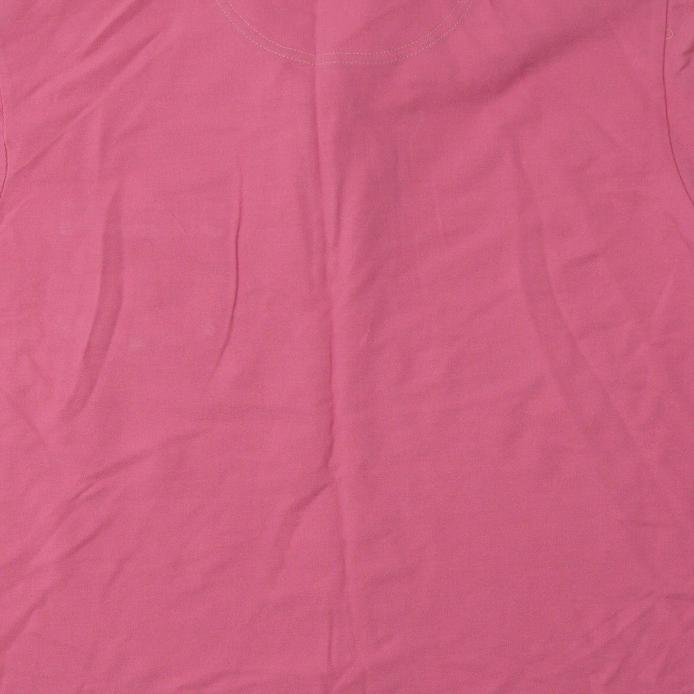Authentic Clothing Company Mens Pink  Cotton  Polo Size L Collared