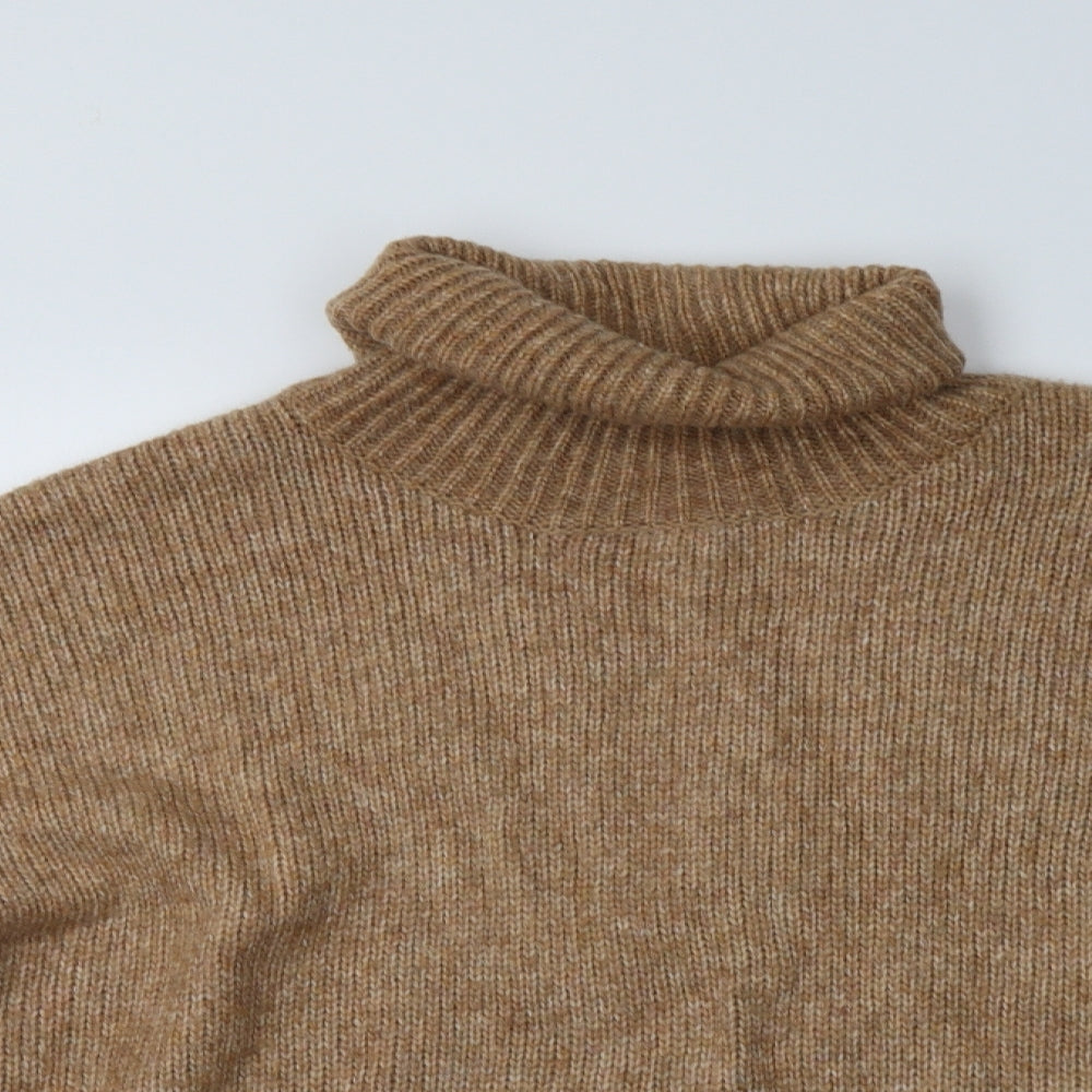 George Womens Beige Roll Neck  Acrylic Pullover Jumper Size L