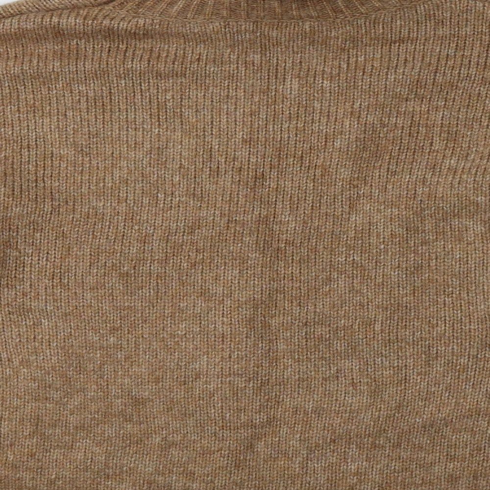 George Womens Beige Roll Neck  Acrylic Pullover Jumper Size L