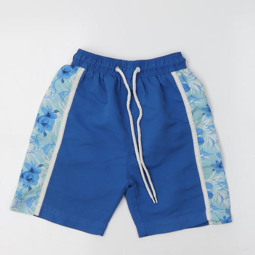 Cargo Bay Boys Blue Floral Polyester Bermuda Shorts Size 5-6 Years  Regular