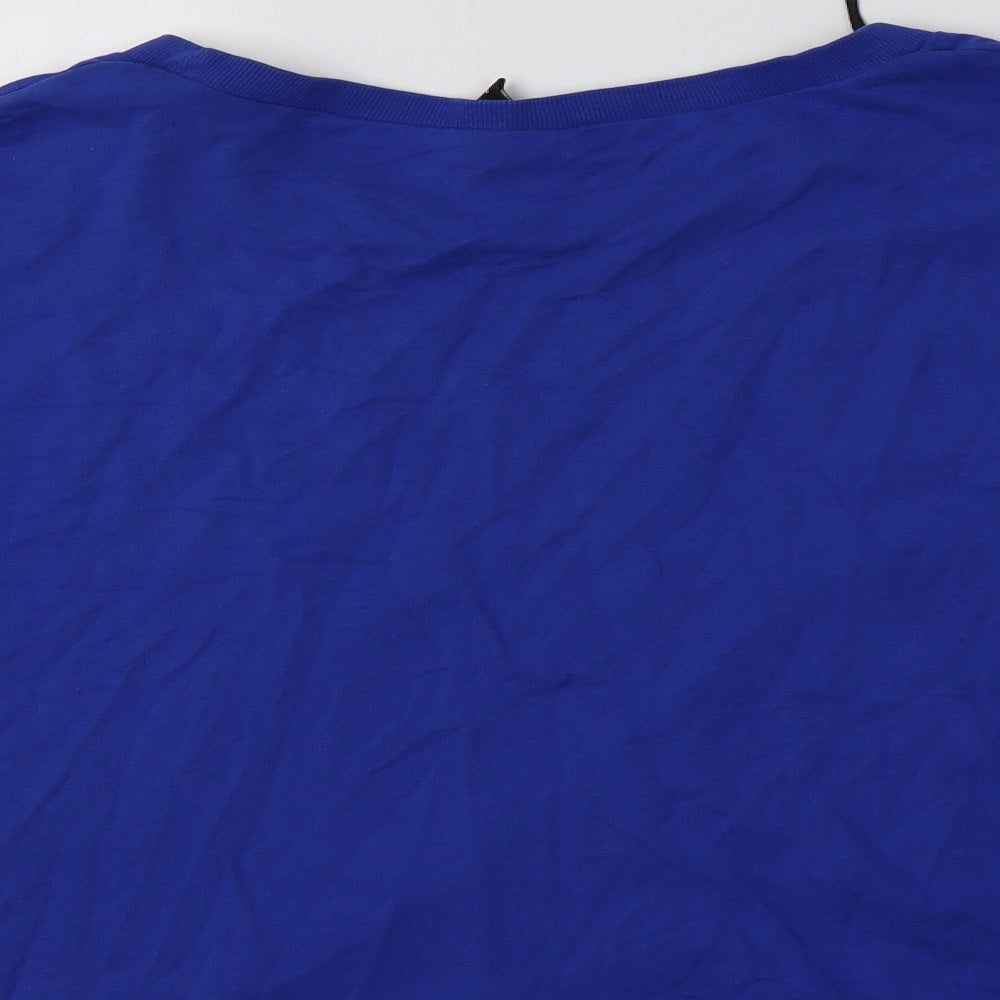 H&M Womens Blue  Cotton Pullover Sweatshirt Size L   - Game On