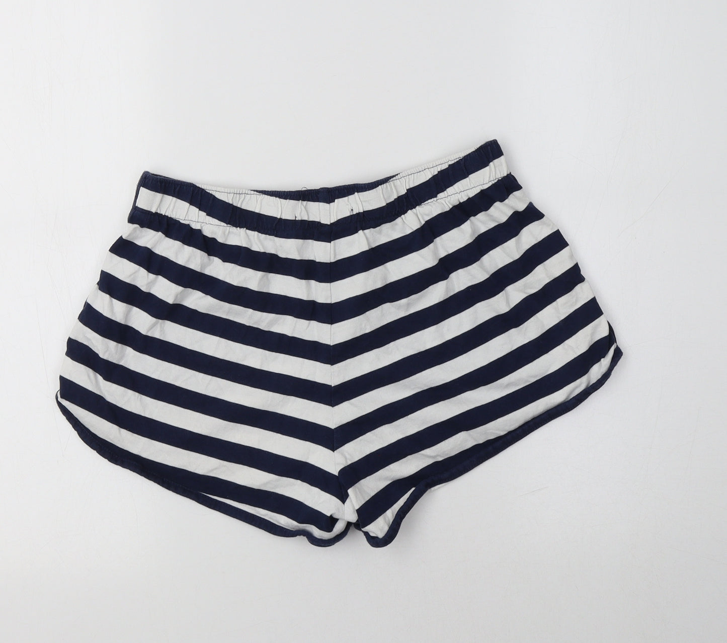 George Womens Blue Striped Cotton Bermuda Shorts Size 14  Regular