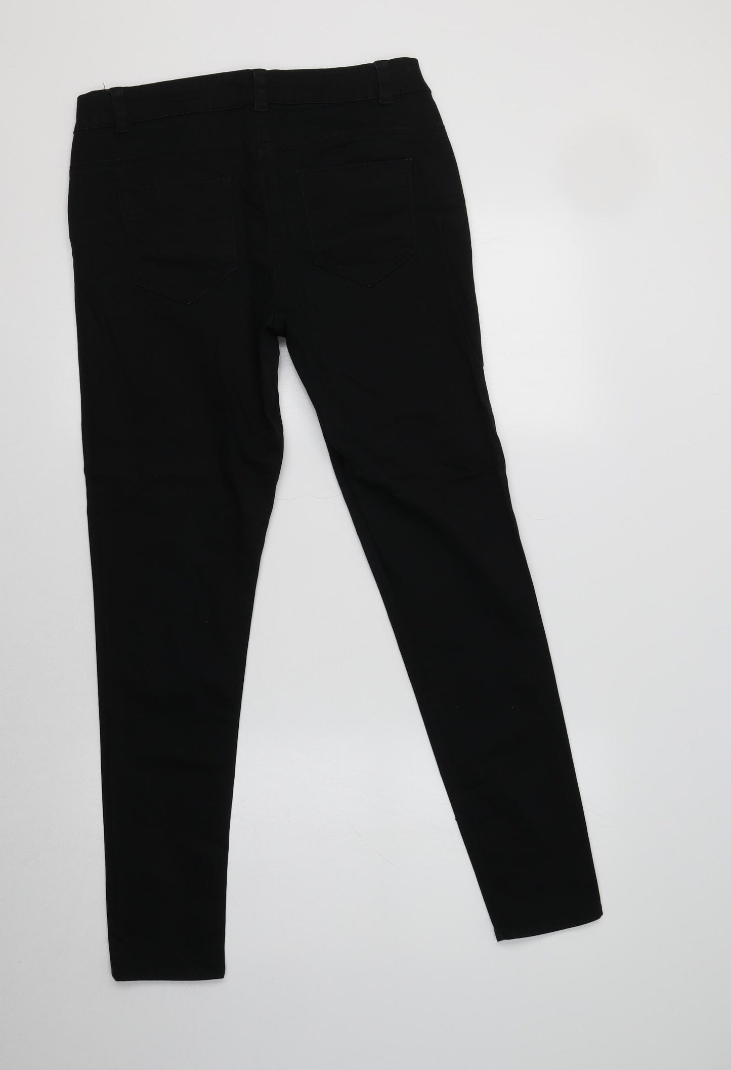 George Womens Black  Cotton Skinny Jeans Size 10 L29 in Regular
