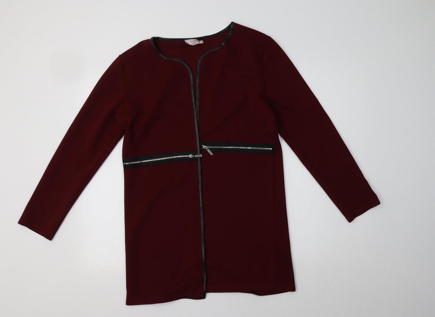 Blue Inc Womens Red   Overcoat Blazer Size 12