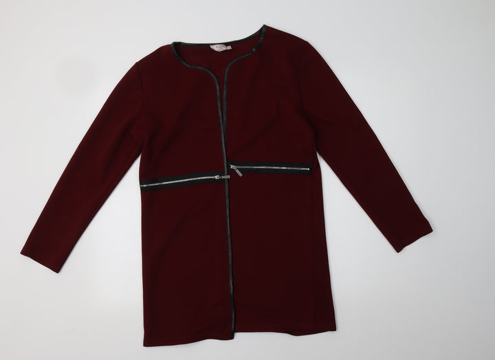 Blue Inc Womens Red Overcoat Blazer Size 12
