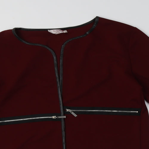 Blue Inc Womens Red   Overcoat Blazer Size 12