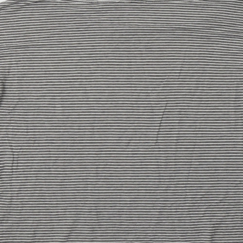 Esprit Womens White Striped Viscose Basic Blouse Size M Boat Neck