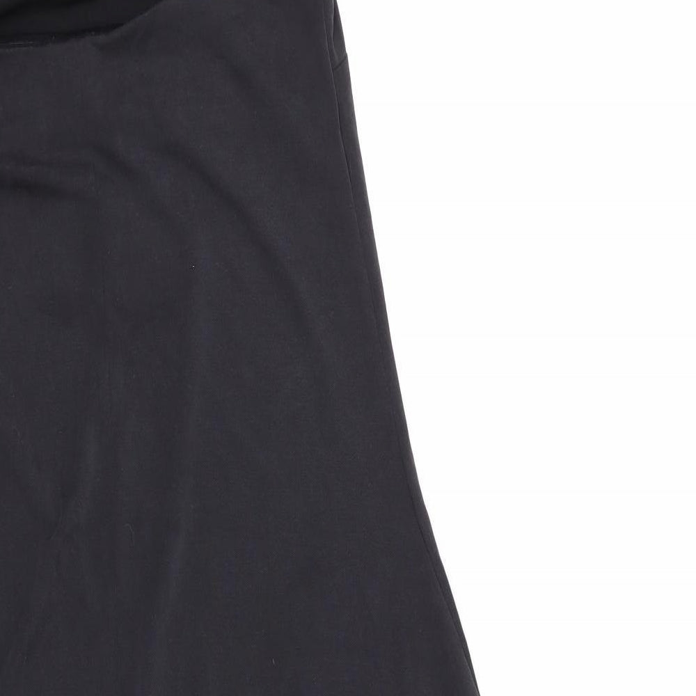 Preworn Womens Grey   Slip Dress  Size 8 Halter  - Dark Grey Horizontal hemline