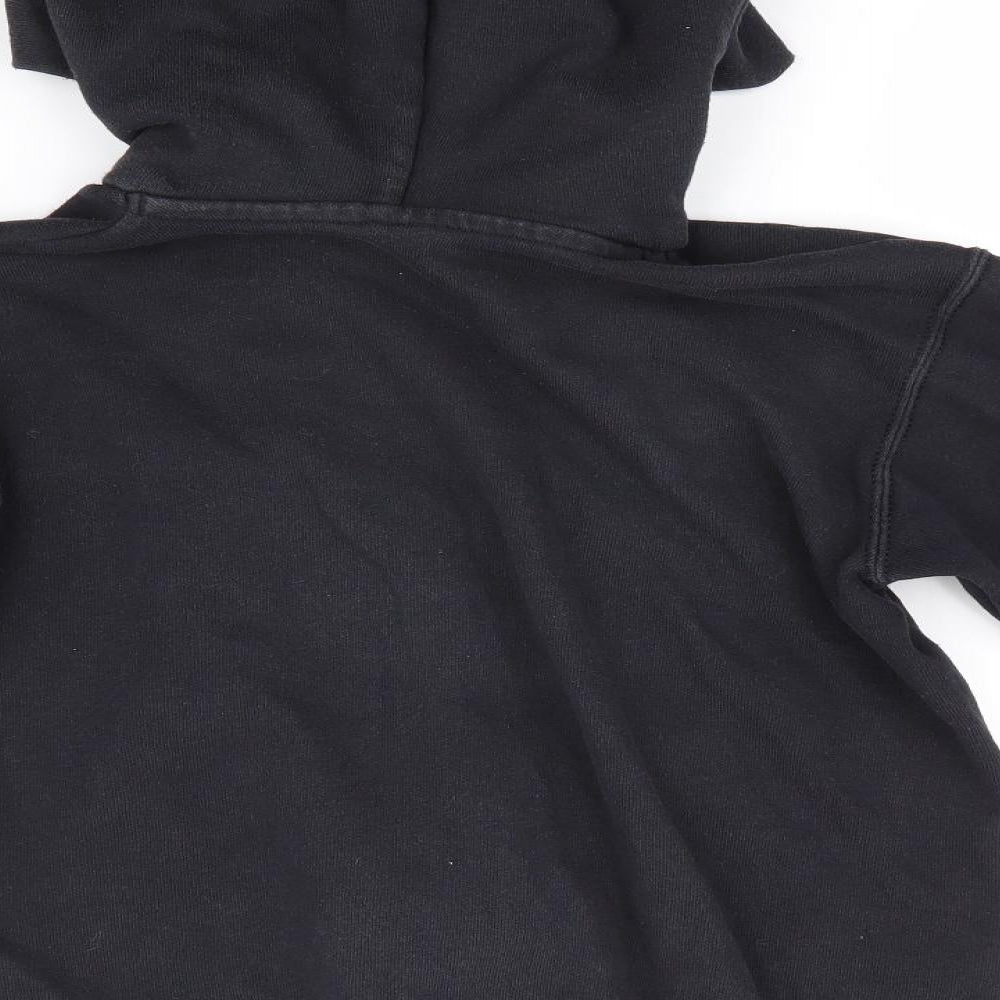 Fruit of the Loom Girls Black  Cotton Full Zip Hoodie Size 6-7 Years   - Tanner Fox
