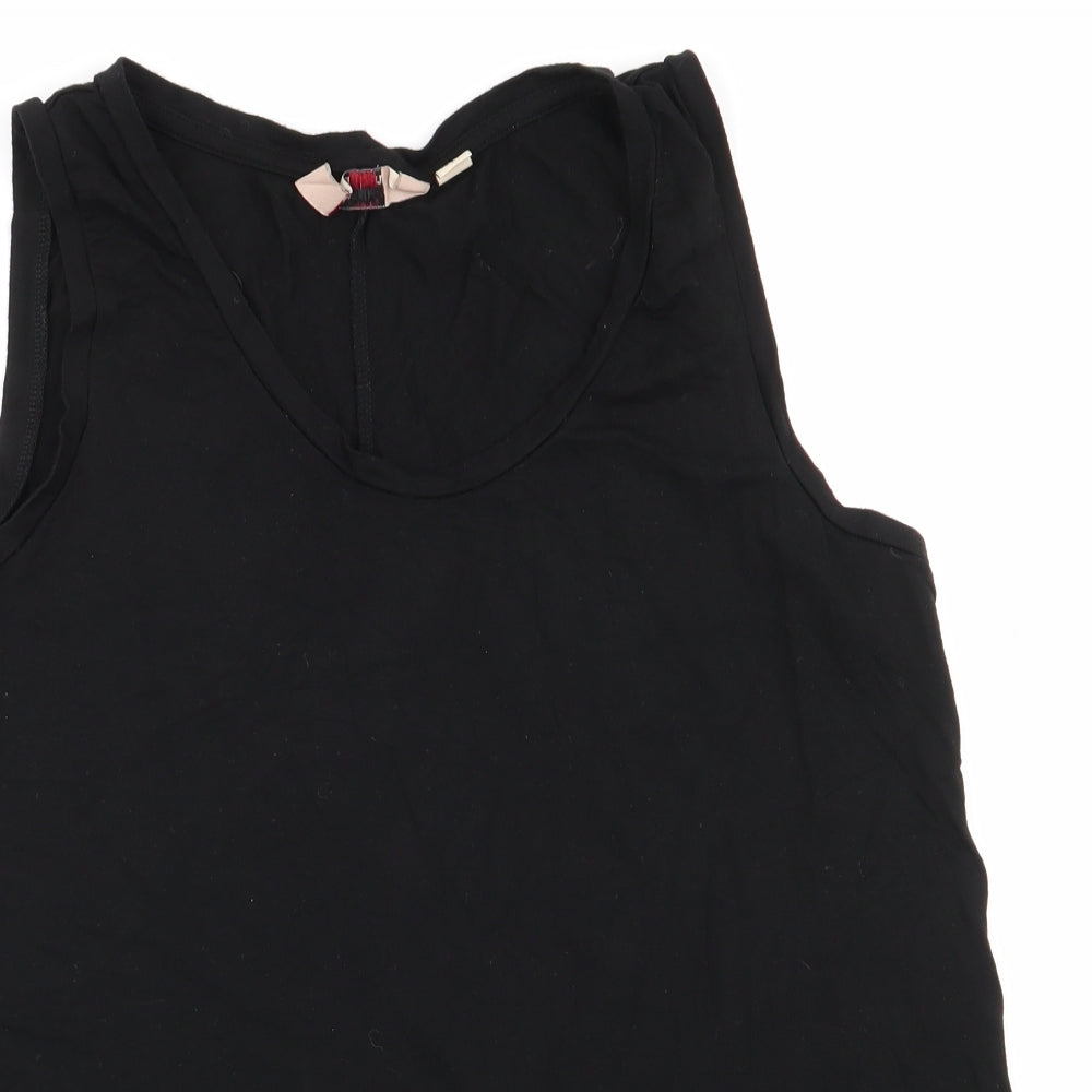Arabella & Addison Womens Black   Tunic Tank Size 14 Scoop Neck