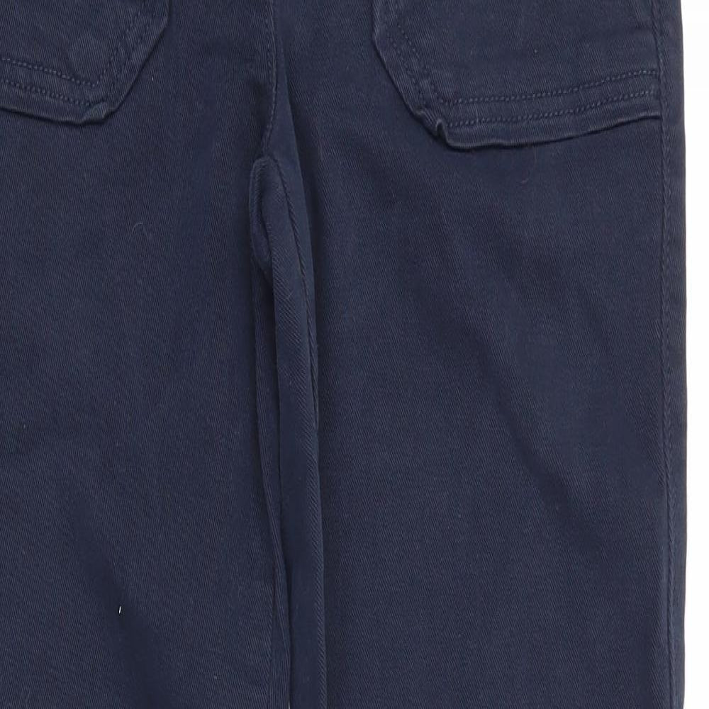 NEXT Womens Blue  Cotton Chino Trousers Size 8 L29 in Regular  - Button Fastening