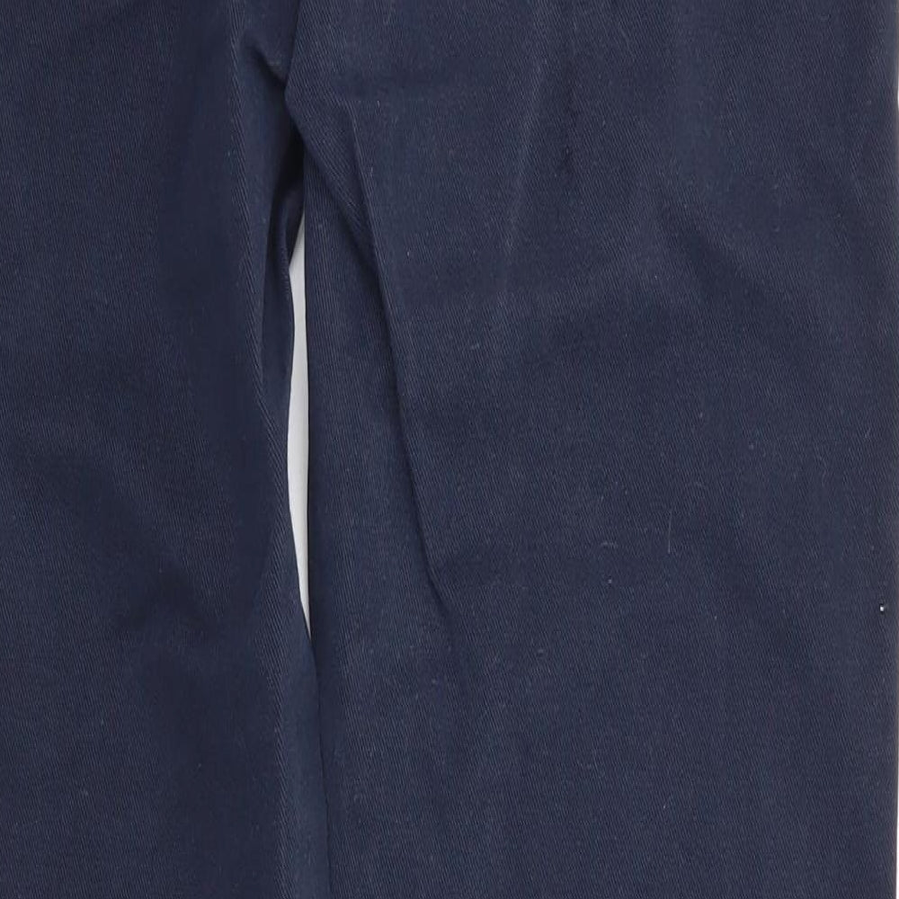 NEXT Womens Blue  Cotton Chino Trousers Size 8 L29 in Regular  - Button Fastening