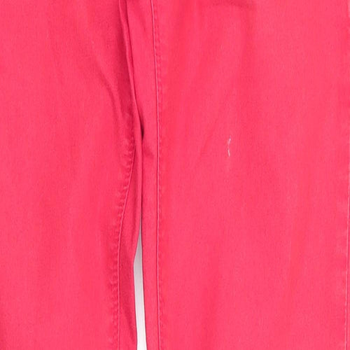 YFL Reserved Womens Orange  Cotton Chino Trousers Size 10 L30 in Regular  - Faded Orange Red