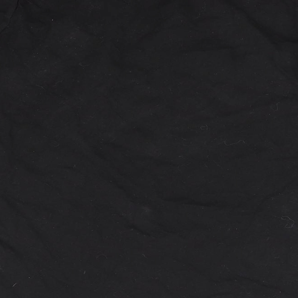 Disney Minnie Mouse Girls Black Animal Print  Basic T-Shirt Size 13-14 Years Round Neck  - Minnie Mouse expressions