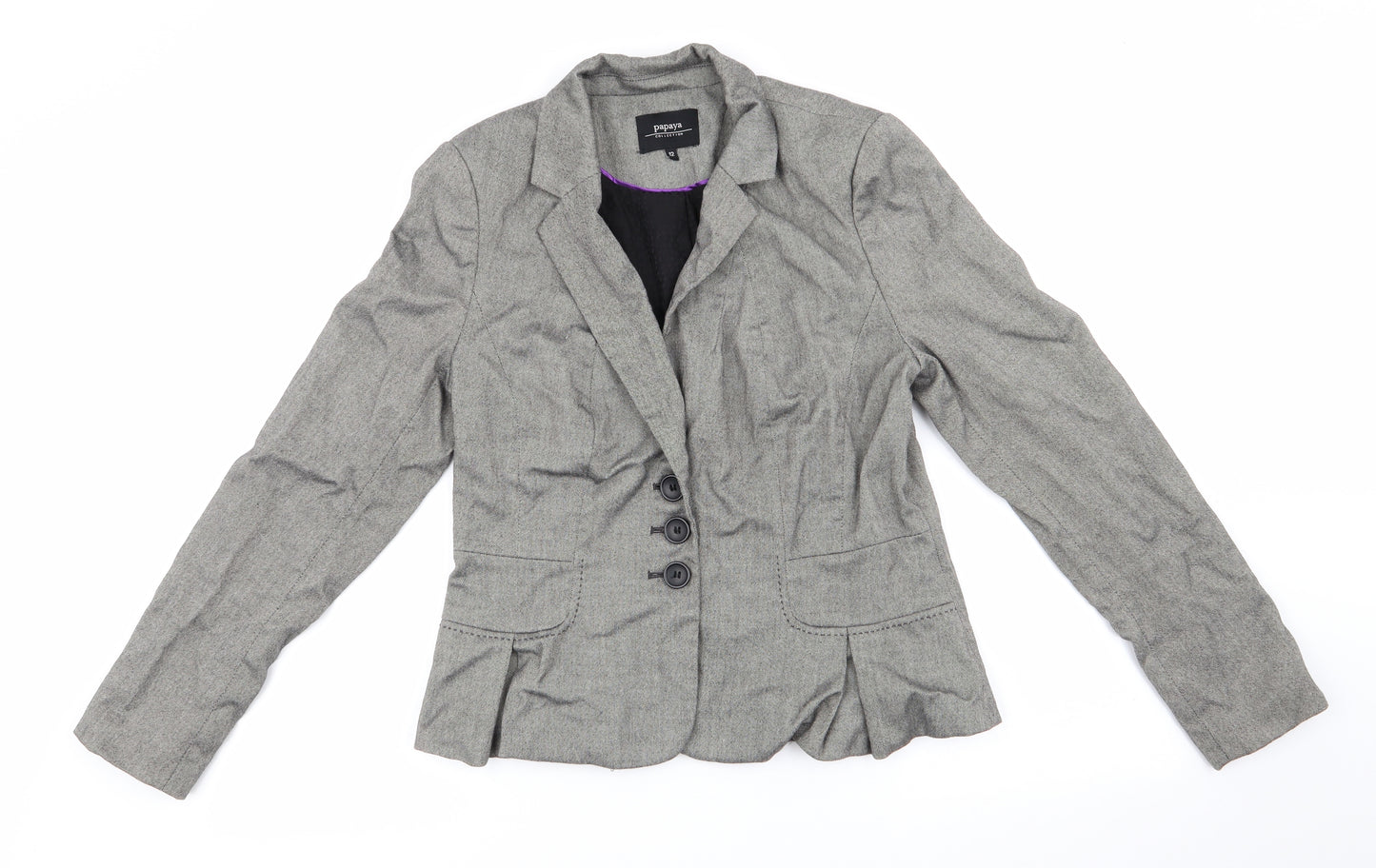 Papaya Womens Green   Jacket  Size 12  Button - Greenish Grey Top Stitching Details